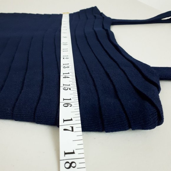 St. John Collection by Marie Gray Navy Blue Wool Blend Dress - Picture 6 of 15